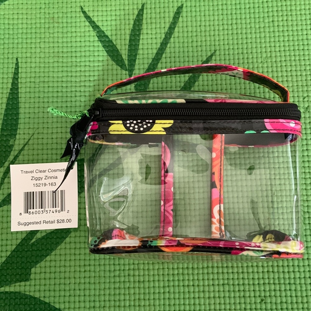 Vera Bradley clear cosmetic case.